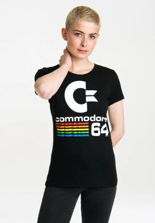 Logoshirt Commodore 64 LogoT-Shirt Con StampaSchwarz Donna T-shirt E Top S3421D03K-Q11
