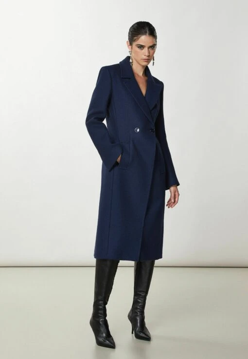 Patrizia Pepe Essential Double Breasted Cappotto ClassicoAtmosphere Blue Donna Cappotti P1421U07H-K11