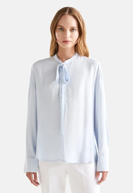 Long Sleeve In Sable CamicettaBlue Donna Camicie E Bluse 4BE21E0CJ-K11