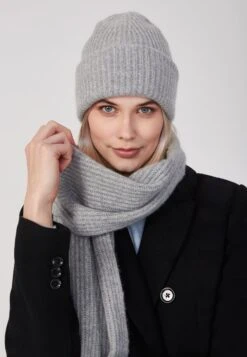 ChunkyBerrettoHellgrau Melange Donna Cappelli E Foulard SRW51B003-C12