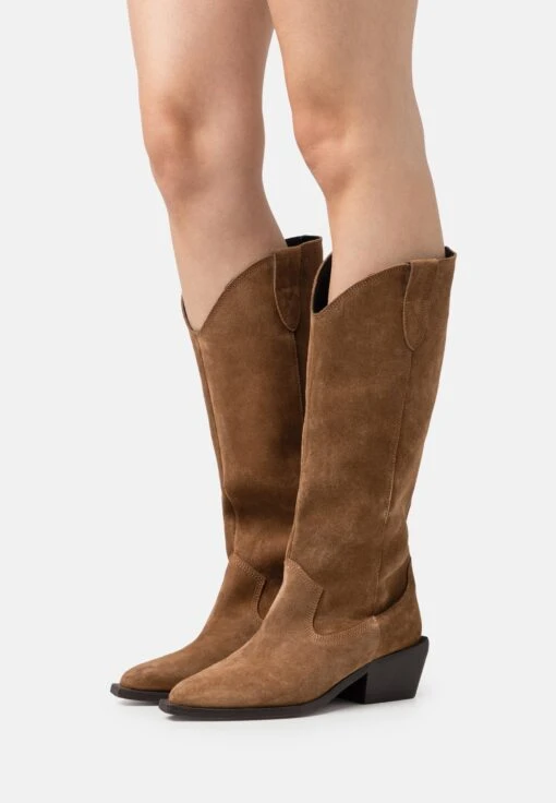 Bianco Biamona Western Boot HighStivali Texani / BikerCamel Donna Stivali BJ011A0D1-O11