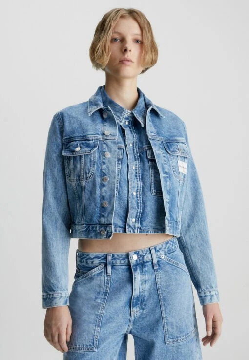 Calvin Klein Jeans Cropped Giacca Di JeansDenim Light Donna Giacche E Blazer C1821G06G-K11